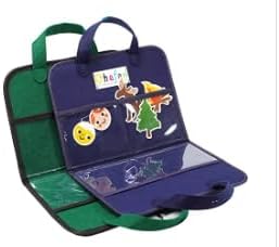 CHEFAN 2 Pack Felt Board for Kids, Portable Travel Storyboard, Preschool Activity Play Kits, Board Only, Blue & Green