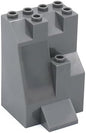 Classic Building Rock Bulk, Rockery Panel B01 Medium Symmetric 10 Piece, Compatible with Lego Parts and Pieces: (Color:Dark Gray)