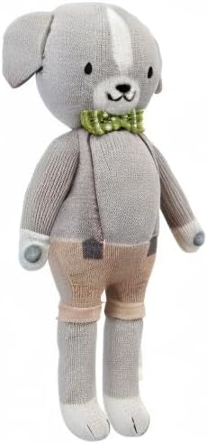 cuddle + kind Noah The Dog Reguar 20" Hand-Knit Doll – 1 Doll = 10 Meals, Fair Trade, Heirloom Quality, Handcrafted in Peru, 100% Cotton Yarn