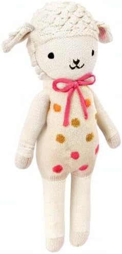 cuddle + kind Lucy The Lamb Little 13" Hand-Knit Doll – 1 Doll = 10 Meals, Fair Trade, Heirloom Quality, Handcrafted in Peru, 100% Cotton Yarn
