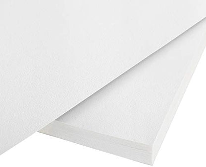 100 Sheets of Practice Watercolor Paper (9" x 12") - 190 GSM, Acid-Free and Cold Pressed.. Perfect for Painting, Sketching or Drawing. Wet, Dry and Mixed Media. Bulk Pack