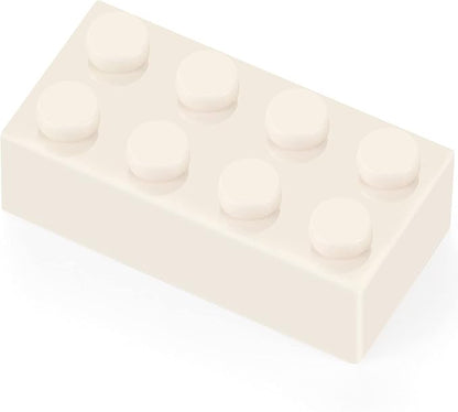 Feleph 100pcs 2x4 Bricks White Pieces Parts Classic Building Blocks Creative Play Set Toy Accessories Combine with 3001 Major Brick Brands