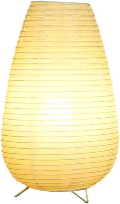 Bedside Table Lamp Paper and Standing Lamp Room Decoration Festival Lantern Light Nightstand Desk Lamp Bedroom Dresser Living Kids Room College Dorm Coffee (White, 15.35"x8.66"x8.66")