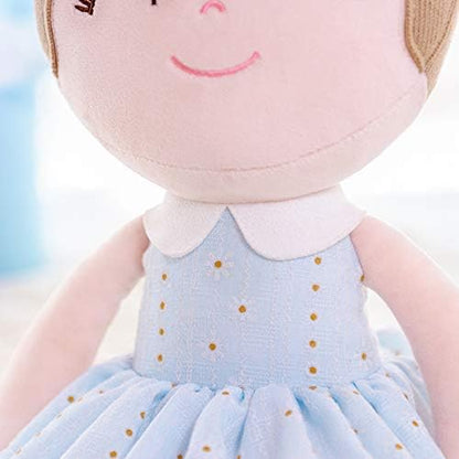 Gloveleya Baby Doll Girl Gifts Cloth Dolls Plush Toy Light Blue 16 Inches with Gift Box