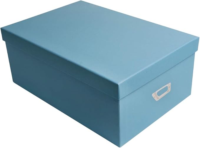 novelinks Photo Case 4" x 6" Photo Storage Box - 10 Inner Picture Storage Container Photo Organizer Case Picture Box Storage Photo Craft Keeper (Sky Blue)