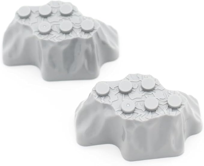 Classic Building Rock Bulk, Rockery Panel 4x6 50 Piece, Compatible with Lego Parts and Pieces: (Color:Light Gray)