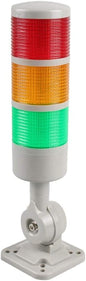 Led Signal Tower Stack Lights, Industrial Warning Column Lamp, Andon With Rotatable Base, Steady/Flashing Switchable, 12V 24V DC (3-Layer, With Buzzer)