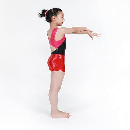 Aosva Little Big Girls' Sparkle Dance Tumbling Athletic Gymnastics Short 2-14Years