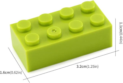 Feleph 100pcs 2x4 Bricks Lime Pieces Parts Classic Building kit Creative Play Set Blocks Toy Accessories Basic Compatible with 3001 Major Brands