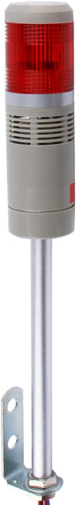 Industrial 1-Layer Stack LED Warning Light with Buzzer for Safety, DC 12V