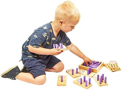 Counting Peg Board - Montessori Math and Numbers for Kids - Wooden Math Manipulatives Materials