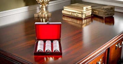 WANLIAN Wooden military challenge coin,universal commemorative collection box,silver dollar wooden box,storage box, plastic storage box and cardboard flip poker chip sports coin.