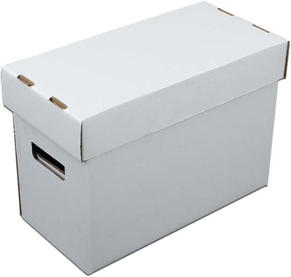CROSSDESIGN 5 Pack Comic Book Storage Holds 150-175 Comics Collapsible & Stackable Comic Short Box Moistureproof Comic Box Stackable Archival Cardboard