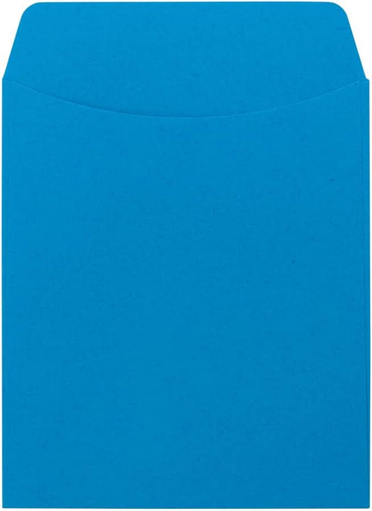 Hygloss 30 Library Card Pockets 3.5x5 Inch - Non-Adhesive Pocket Envelopes - Blue - Classroom Envelope Pockets - Ideal for Organizing - Colorful Small Library Book Pocket