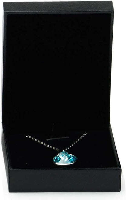 Oirlv Black Pendant Gift Box Wedding/Propose Jewelry Box Velvet Insert