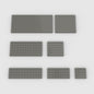 50pcs Dark Gray Bulk Plates, Compatible with Lego, Building Bricks, 6+ Years