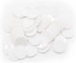 Set of 100 Opaque Plastic Learning Counters Mini Poker Chips Game Tokens with Storage Box (White, 1 Inch)