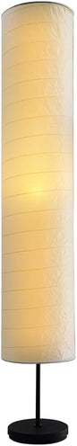 Paper Floor Lamp Floor Lamps Paper and Chrome Standing Lamp Room Decoration Festival Lantern Light Bedroom Dresser Living Kids Room College Dorm Coffee (White, 45.67"x8.66"x8.66")
