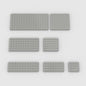 Classic Building Plate Assortment - 50pc Light Gray Bulk Base Plates, Compatible with Lego, for Most Brands