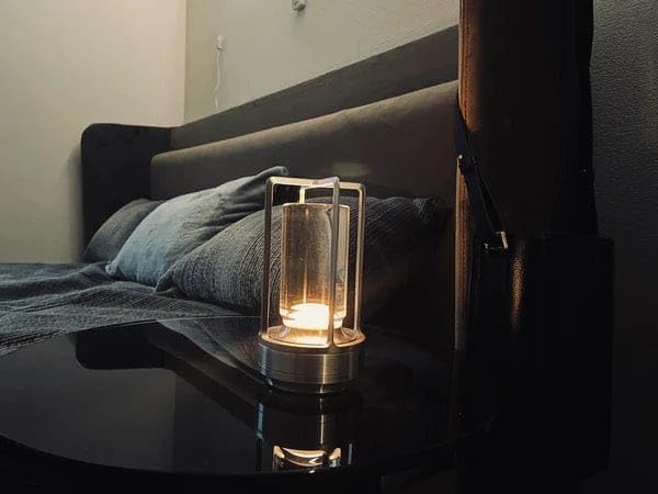 Klarako Crystal Lantern Lamp – Modern Cordless Rechargeable Bedside & Outdoor Light, Portable Wireless Lamp – Dimmable Touch Control – Luxury Living Room & Hotel-Style Lighting (Silver, 20-Pack)