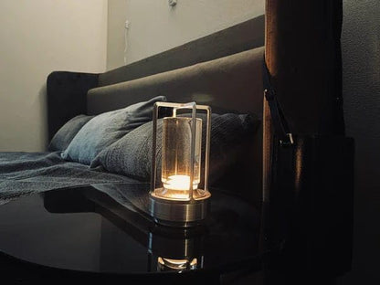 Klarako Crystal Lantern Lamp – Modern Cordless Rechargeable Bedside & Outdoor Light, Portable Wireless Lamp – Dimmable Touch Control – Luxury Living Room & Hotel-Style Lighting (Silver, 5-Pack)