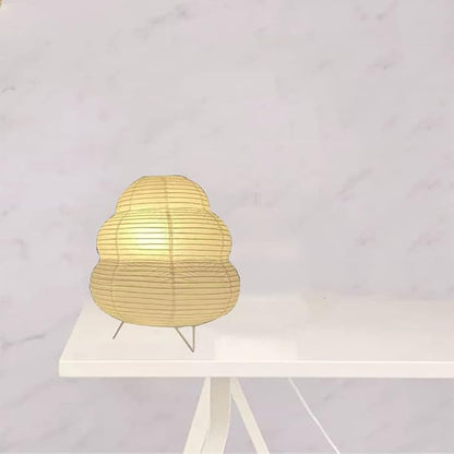 Bedside Table Lamp Paper Standing Lamp Room Decoration Festival Lantern Light Nightstand Desk Lamp Bedroom Dresser Living Kids Room College Dorm Coffee (White, 10.24"x9.06"x9.06")