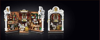 Dinosaur Museum Book Nook Building Set with Lights, DIY Booknook Building Block Toy for Bookshelf Home Decor, 1500 PCS Miniature House Model Building Brick Kit for Adults Teens Boys Girls 12+