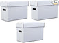 G-PLUS 3 Pack Comic Book Storage Box - Holds 150-175 Comics, Collapsible & Stackable Short Box, Moistureproof, Archival Cardboard