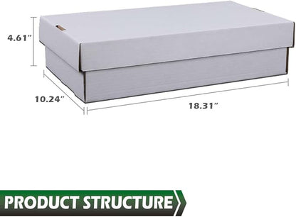 GRAND ORANGE 3Row 3000 Count Trading Card Storage Box Corrugated Cardboard Trading Card Coin Slabs Storage Box White Divider