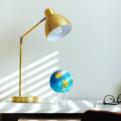 MOVA Globe – Blue Political Map 8.5” | Rotating World Globe Powered by Light | Educational Home Decor, No Batteries or Wires Needed