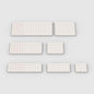 Classic Building Plate Assortment Pack - 50pc White Base Plates with 7 Sizes, Compatible with Lego, for Most Brands (Color:White)