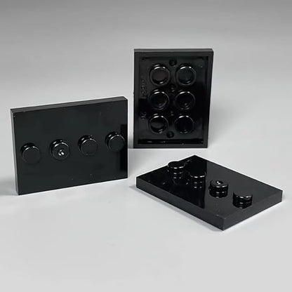 Display Stand for Mini Figure, 50 Piece Classic Bracket Plate 3x4 with 4 Studs, Compatible with Lego Parts and Pieces