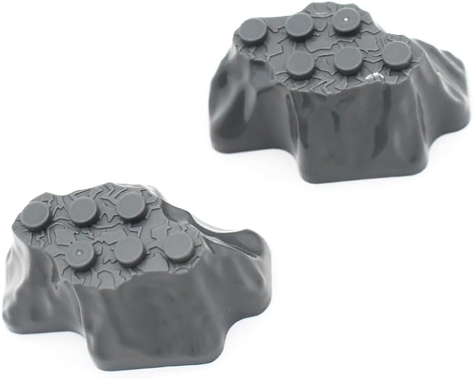 Classic Building Rock Bulk, Rockery Panel 4x6 50 Piece, Compatible with Lego Parts and Pieces: (Color:Dark Gray)