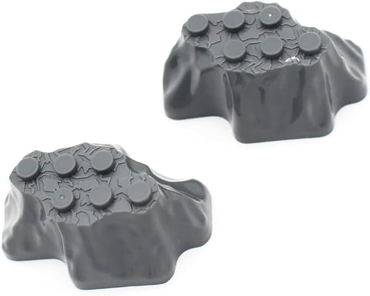 Classic Building Rock Bulk, Rockery Panel 4x6 50 Piece, Compatible with Lego Parts and Pieces: (Color:Dark Gray)