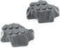 Classic Building Rock Bulk, Rockery Panel 4x6 10 Piece, Compatible with Lego Parts and Pieces: (Color:Dark Gray)