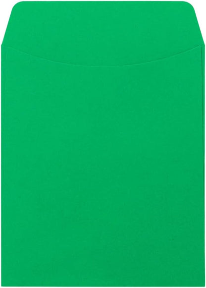 Hygloss 30 Library Card Pockets 3.5x5 Inch - Non-Adhesive Pocket Envelopes - Green - Classroom Envelope Pockets - Ideal for Organizing - Colorful Small Library Book Pocket