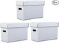 3 Pack Box Storage for Storing Small Items/Books/Kitchen/Supplies/Card, Corrugated Board Holds 150-175 Comics Collapsible/Stackable