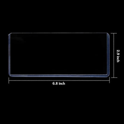 50 Pack Dollar Bill Sleeves, Clear PVC Currency Holders Transparent Bill Display Protectors for Regular Bills Cash Money Banknotes and Stamps, 6.8 x 2.9 Inch