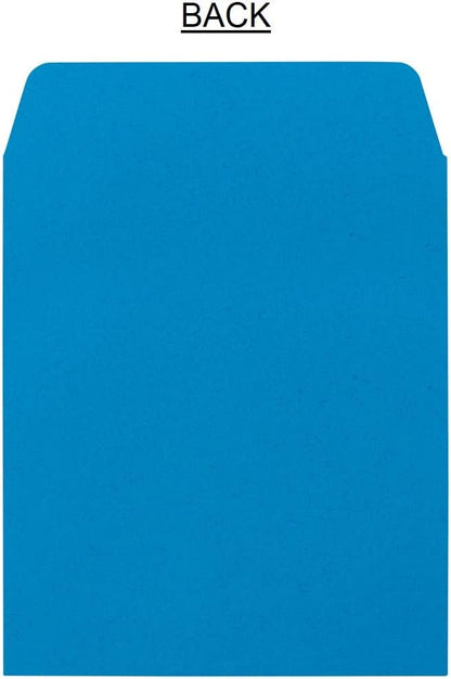 Hygloss 30 Library Card Pockets 3.5x5 Inch - Non-Adhesive Pocket Envelopes - Blue - Classroom Envelope Pockets - Ideal for Organizing - Colorful Small Library Book Pocket