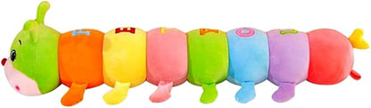 Multicolor Caterpillar Stuffed Animal Big Hugging Pillow Cute Plush Soft Pillow Doll,Giant Plush Toy,Gifts for Girl Boy Babies Birthday (27.5inch/70cm)