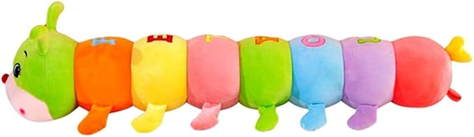 Multicolor Caterpillar Stuffed Animal Big Hugging Pillow Cute Plush Soft Pillow Doll,Giant Plush Toy,Gifts for Girl Boy Babies Birthday (35.4inch/90cm)