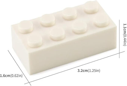 500 Piece White 2x4 Bricks Bulk, Classic Building Block Flat, Compatible with Lego Parts and Pieces, MOC Building Bricks DIY Play Set for Kids Age 6+