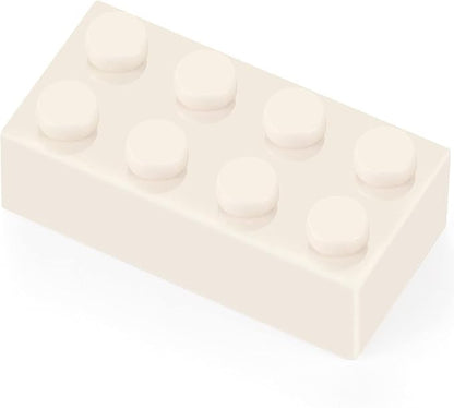 500 Piece White 2x4 Bricks Bulk, Classic Building Block Flat, Compatible with Lego Parts and Pieces, MOC Building Bricks DIY Play Set for Kids Age 6+