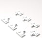 Classic Building Hinge Plate Bulk, 1x2 Locking with 1 Finger on Side with Groove 100 Piece, Compatible with Lego Parts and Pieces: (Color:White)