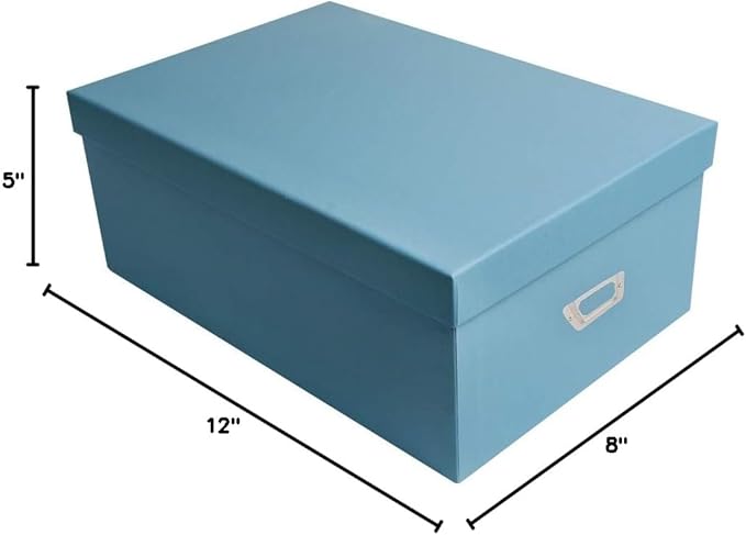 novelinks Photo Case 4" x 6" Photo Storage Box - 10 Inner Picture Storage Container Photo Organizer Case Picture Box Storage Photo Craft Keeper (Sky Blue)