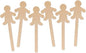 Hygloss Natural Wood Popsicle Sticks - Craft Stick - Great for Arts and Crafts - People Shape - 6.25 Inches High - 100 Pcs