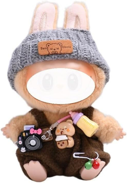 Clothes for LA BUBU 17cm Doll (NO Doll),Outfit for LA BUBU,Dress and Hairpin Set for LABUBU Dress Up,Accessories for LA BUBU