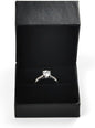 Oirlv Luxury Black Leather Ring Box - Ideal for Wedding and Proposal Ring Jewelry Gift