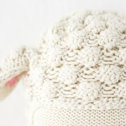 cuddle + kind Pastel Lucy The Lamb Little 13" Hand-Knit Doll – 1 Doll = 10 Meals, Fair Trade, Heirloom Quality, Handcrafted in Peru, 100% Cotton Yarn
