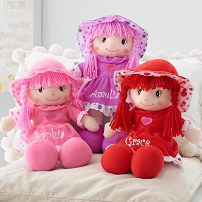 DIBSIES Personalized Sweetheart Cuddle Doll - 14 Inch (Pink)